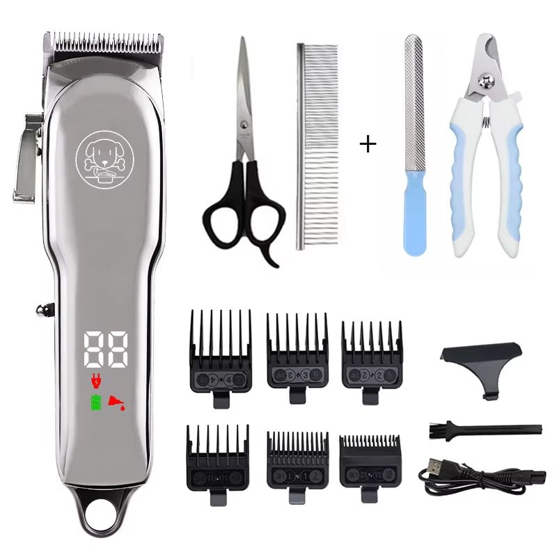 Professional Pet Grooming Clipper – Quiet Dog Hair Trimmer and Cat Shaver with Complete Grooming Kit