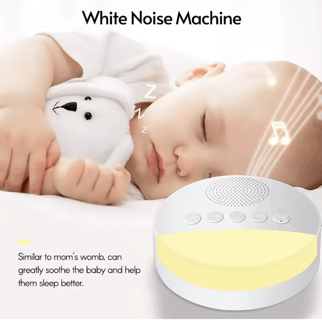 CalmNest Baby White Noise Sleep Machine with Night Light