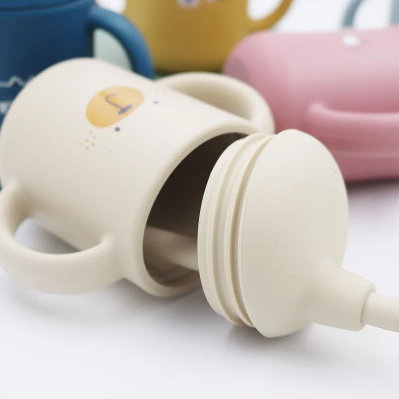 Tiny-Sip 2-in-1 Cartoon Silicone Transition Cup
