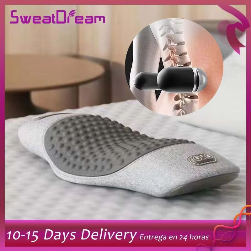 Heated Waist Support Pillow – Electric Massage Sleep Pad for Lower Back Pain Relief & Nighttime Comfort