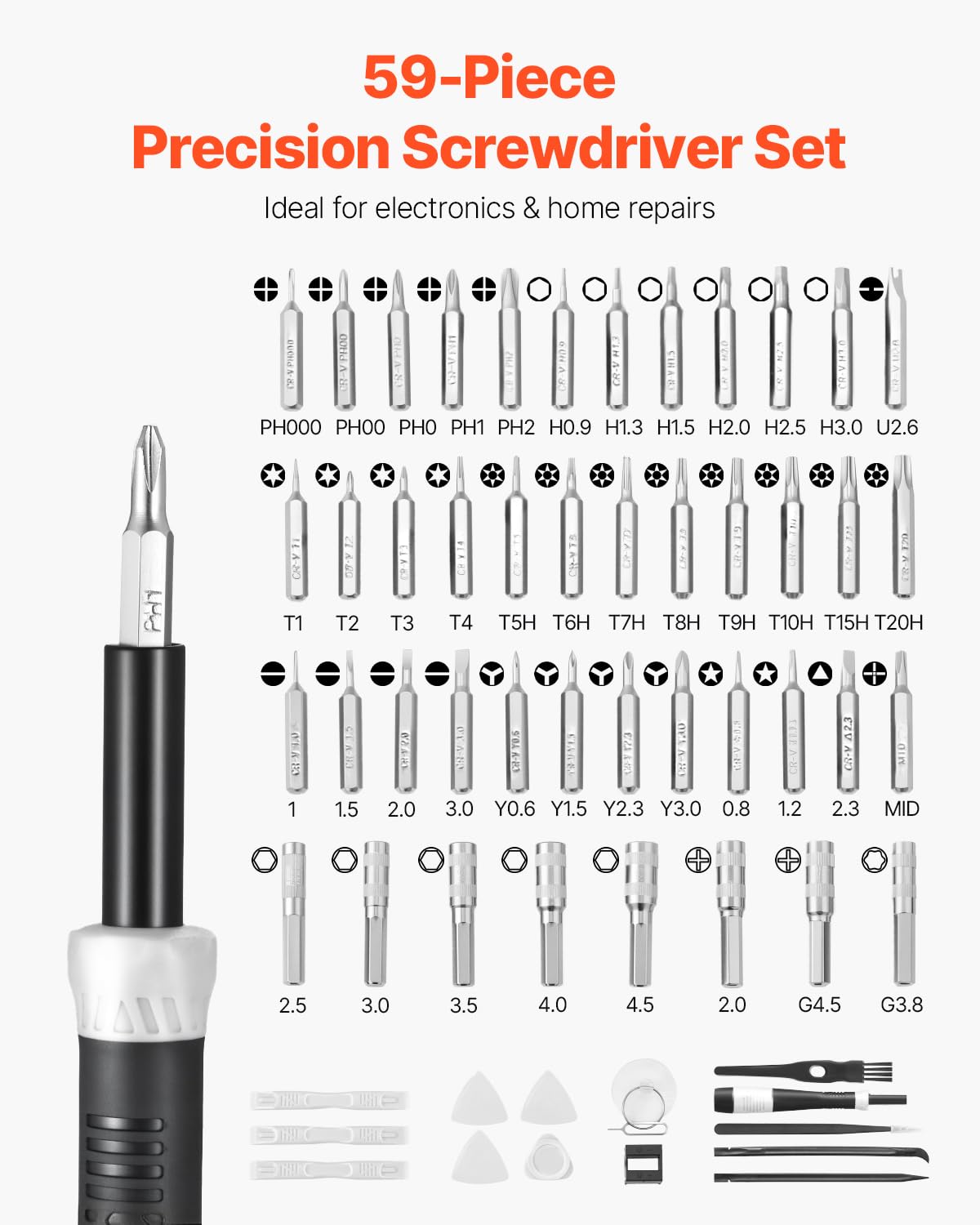 Tweezer for Men, Mini Repair Tool Kit, Small Precision Screwdriver Set for iPhone, MacBook, Laptop