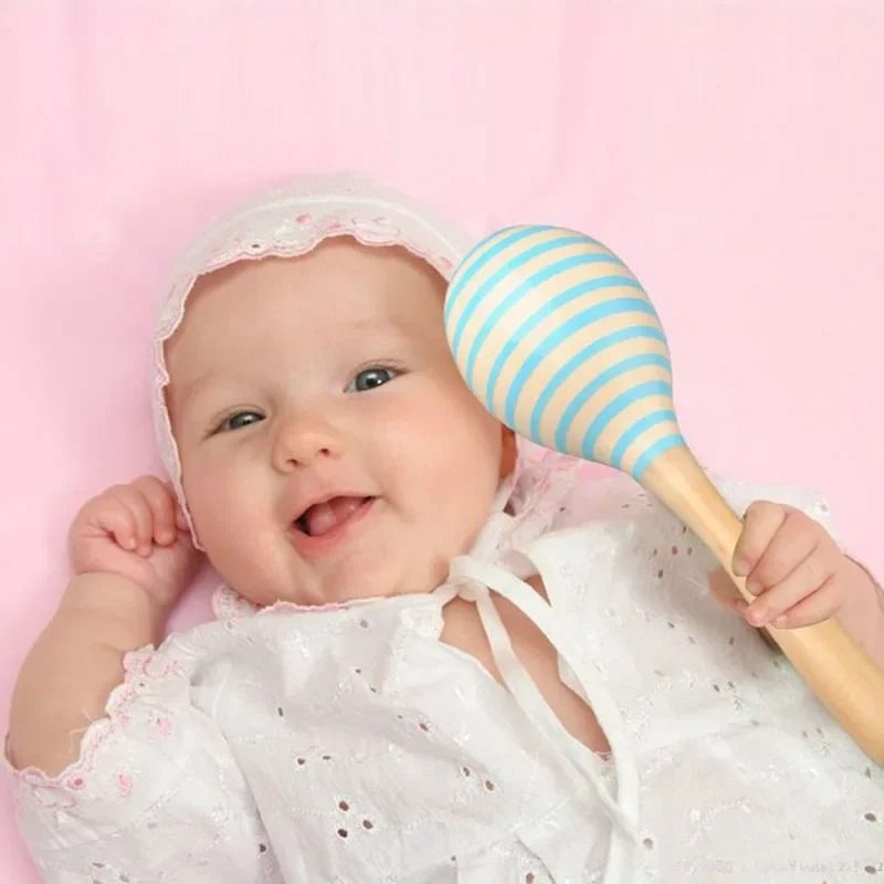 Natural Wood Pediatric Rattle and Rhythm Shaker