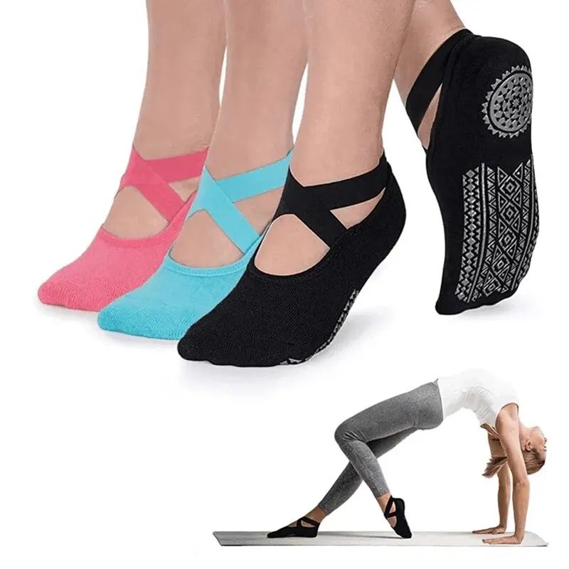 Women Non-Slip Pilates Socks – Breathable Grip Yoga & Barre Socks