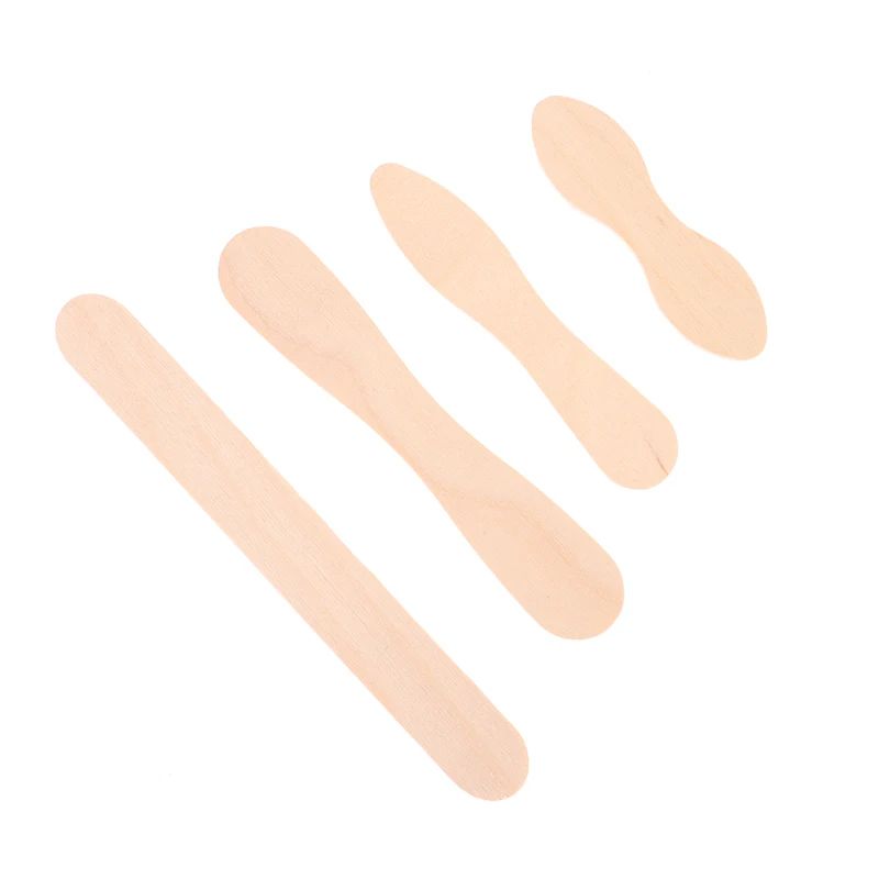 50 Pcs Disposable Wooden Waxing Sticks Body Hair Removal Spatula
