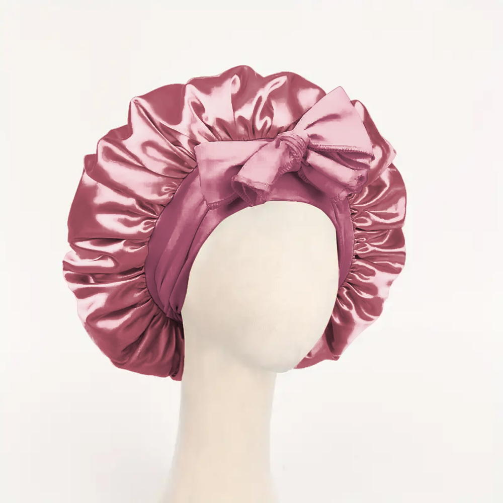 Adjustable Satin Sleep Hair Bonnet Premium Satin Hair Protection Cap