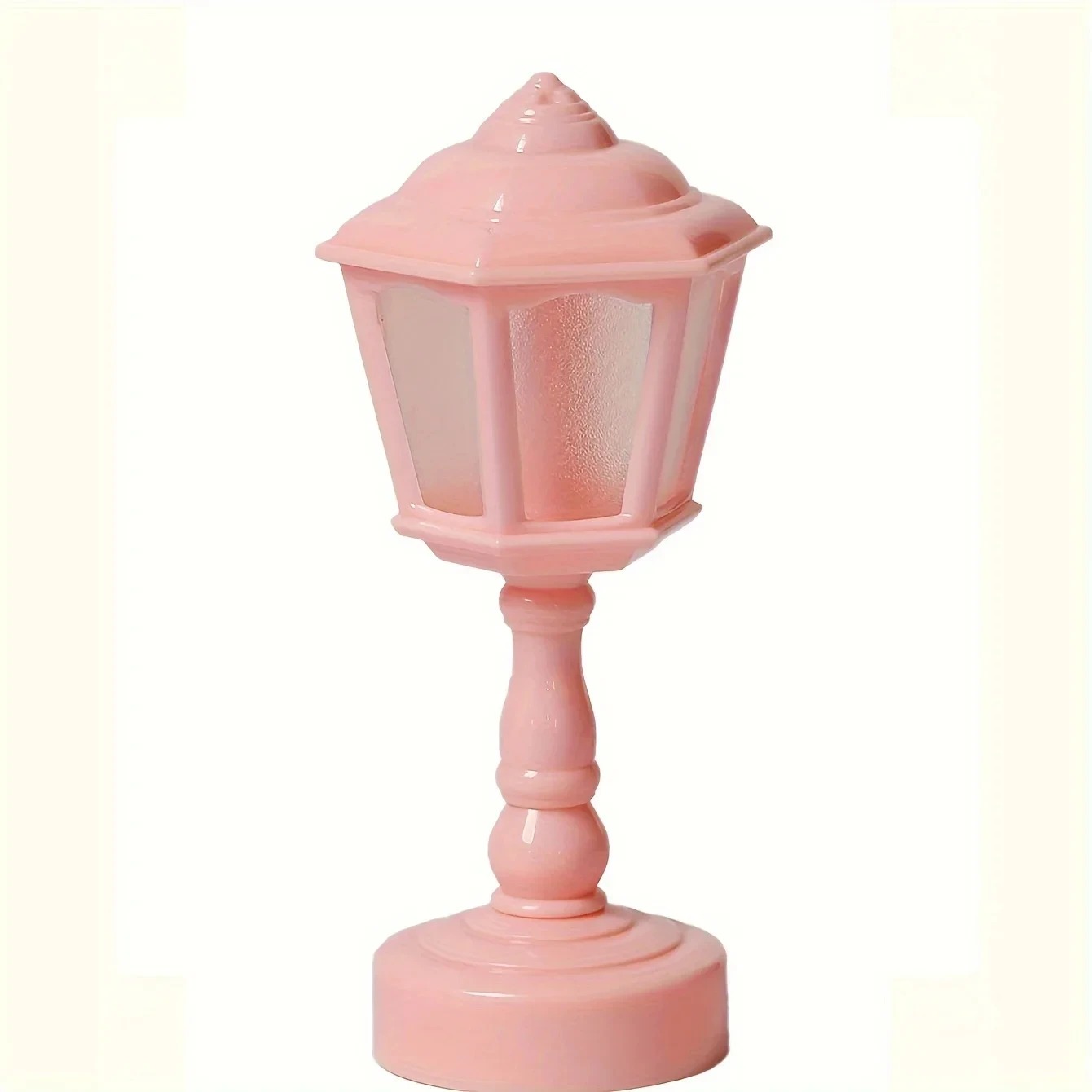 Geometric LED Touch Table Lamp Battery-Powered Night Light for Bedroom & Desk