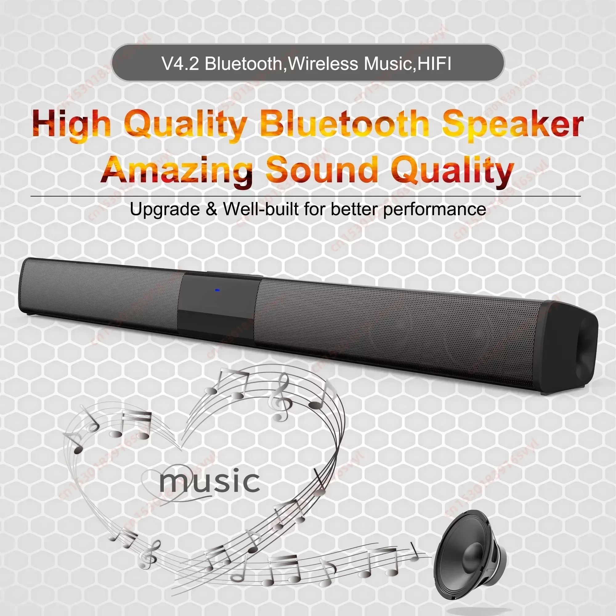 Wireless Bluetooth Sound bar Speaker with Deep Bass