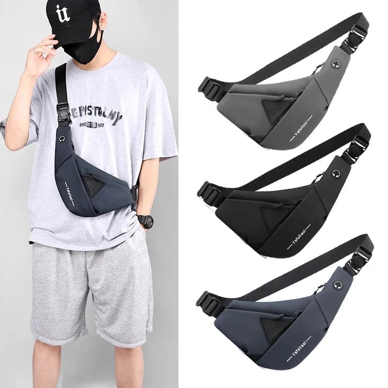 Mens Sling Chest Bag Small Crossbody Shoulder Messenger Travel Pack