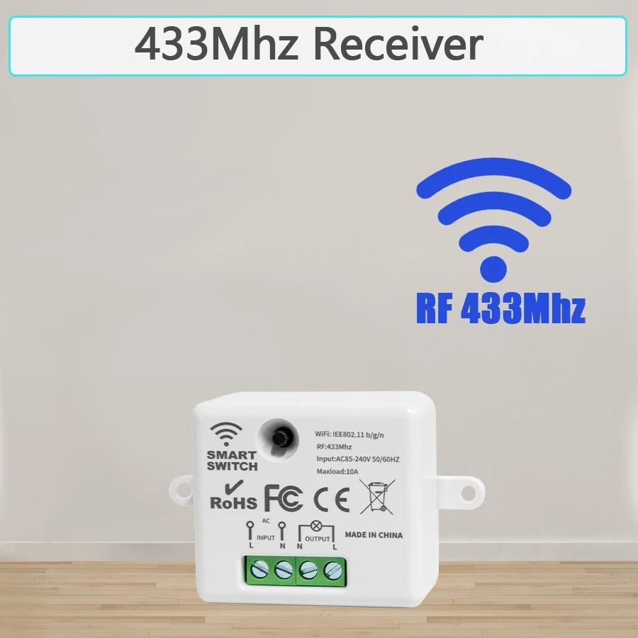 RF 433MHz Wireless Light Switch Receiver and Wall Panel Controller