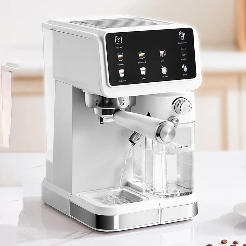 Italian Automatic Espresso Machine with Milk Frother High Pressure Coffee Maker