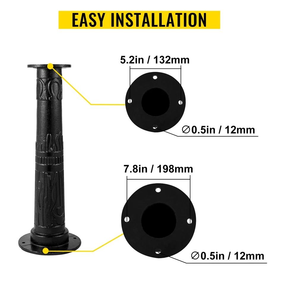 Cast Iron Garden Hand Water Pump Stand Black Well Fountain Booster