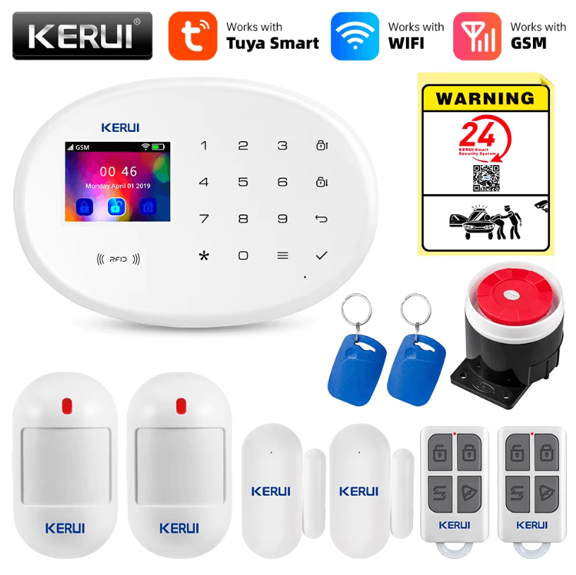 Home Alarm System – KERUI 433MHz WiFi GSM Wireless Security Kit with Motion Sensor