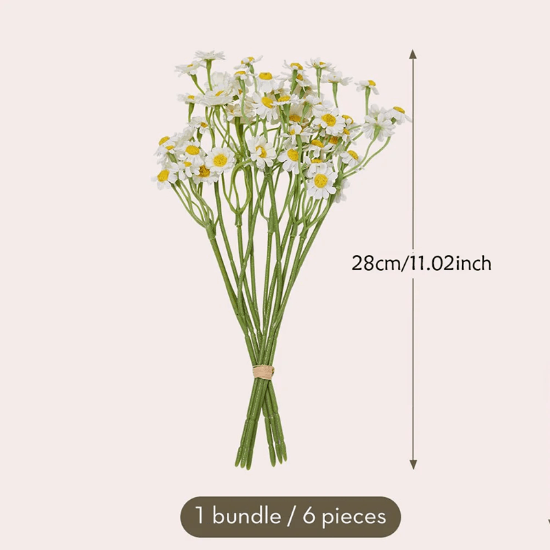60-Head Artificial Daisy Bouquet for DIY and Event Decor
