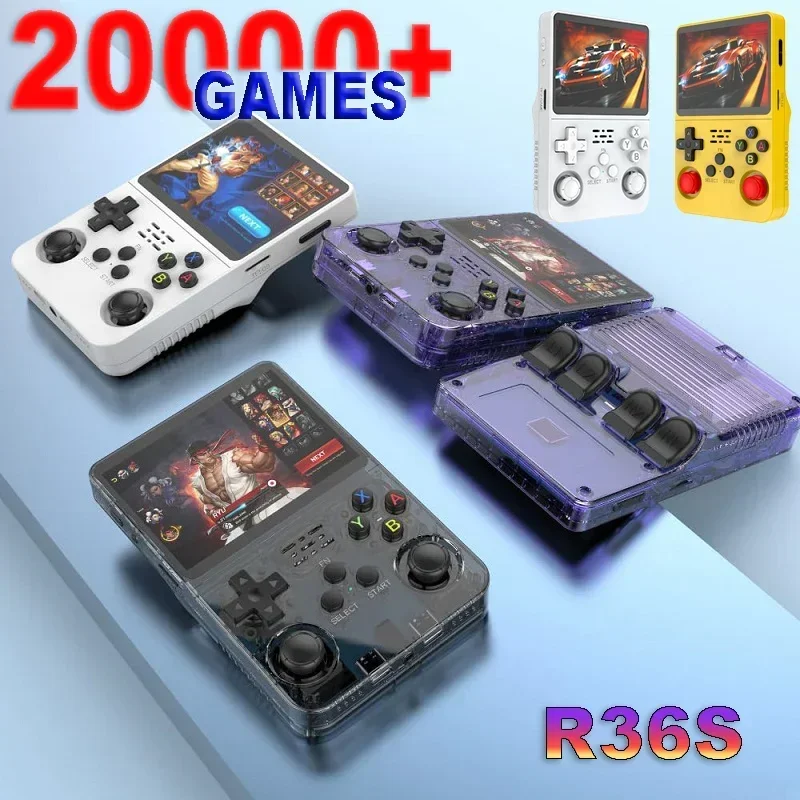 Portable Retro Handheld Game Console with IPS Screen and Linux System Preloaded Games