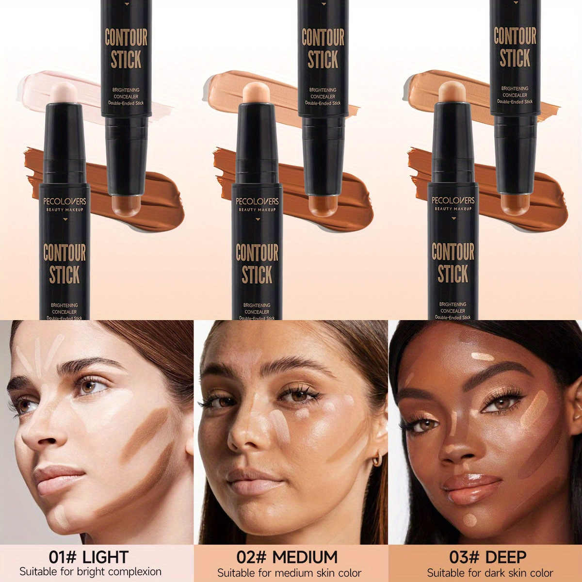 Double-headed Contouring Stick Concealer Highlighter for V Face Three-dimensional Nose Bridge Shadow High Nose Bridge