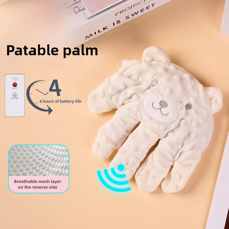 SoothPalm Smart Sleep-Assist Pillow – Electric Pat-Motion Palm for Newborns & Babies (Remote Controlled)