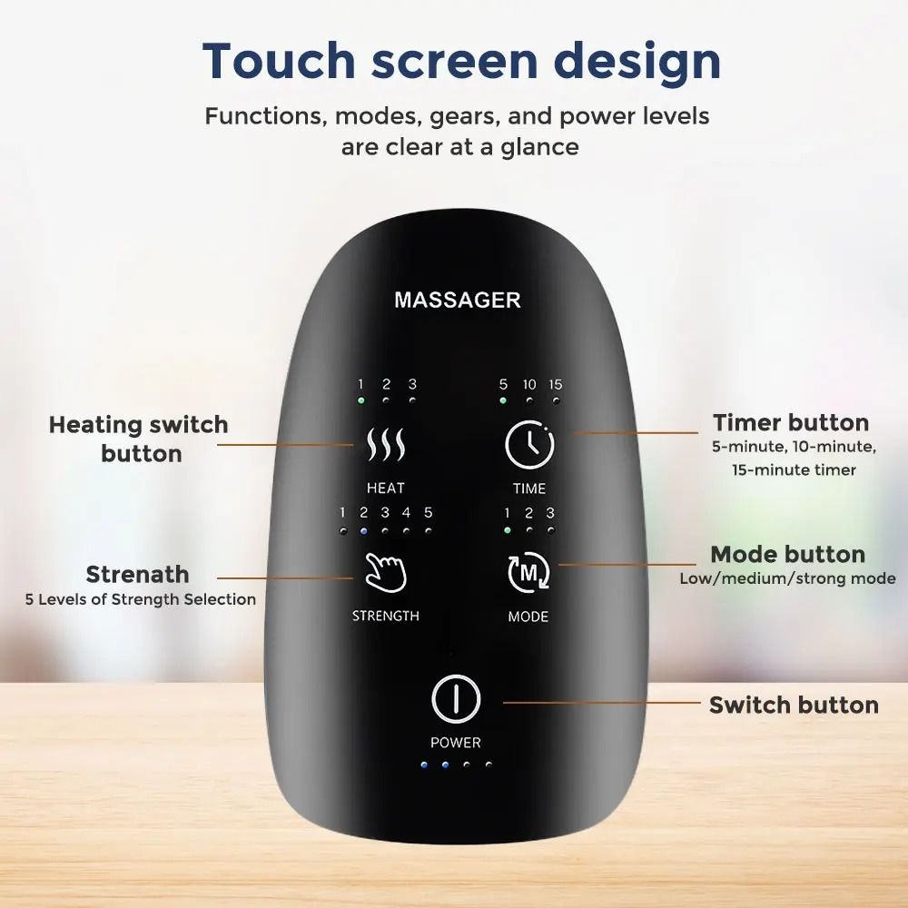 Electric Hand Massager with Air Compression and Heat Therapy