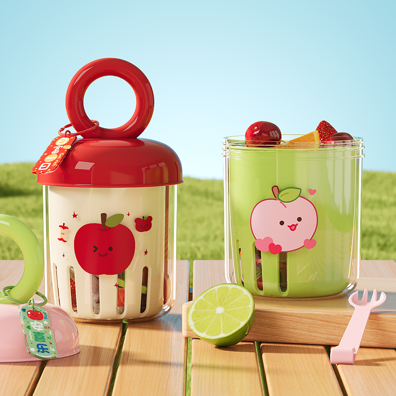 Portable Fruit Cup Leak Proof Yogurt Cup with Fork