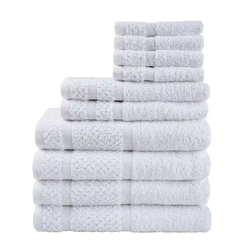 10-Piece Grey Towel Set – Ultra Soft, Durable & Absorbent Bathroom Essentials
