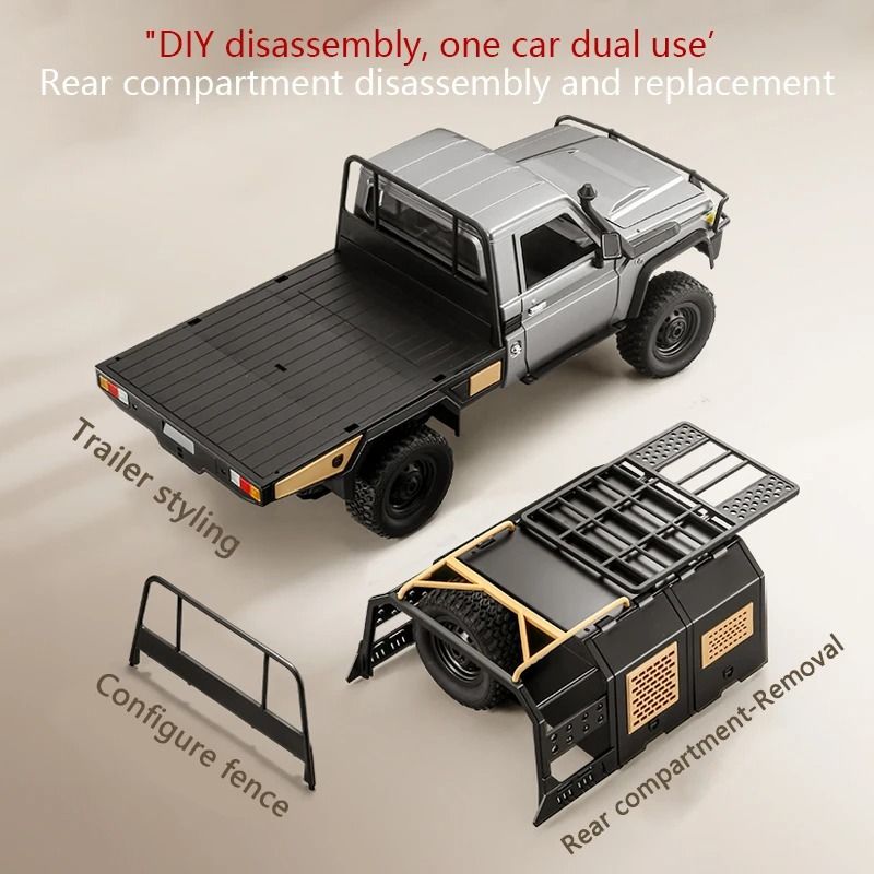 1:12 Scale 4WD RC Pickup Truck with Remote Control