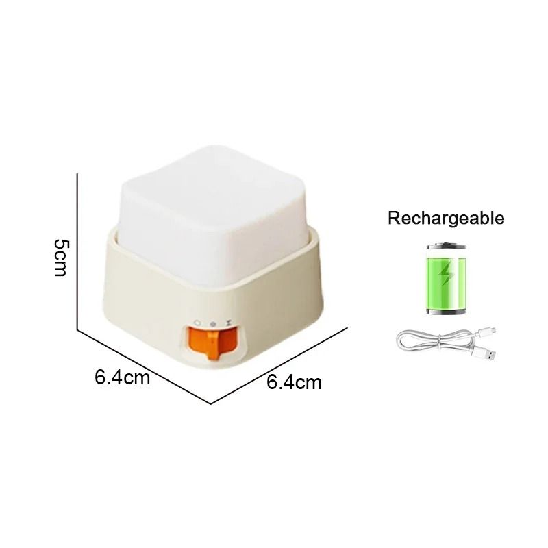 Rechargeable LED Bedside Square Night Light