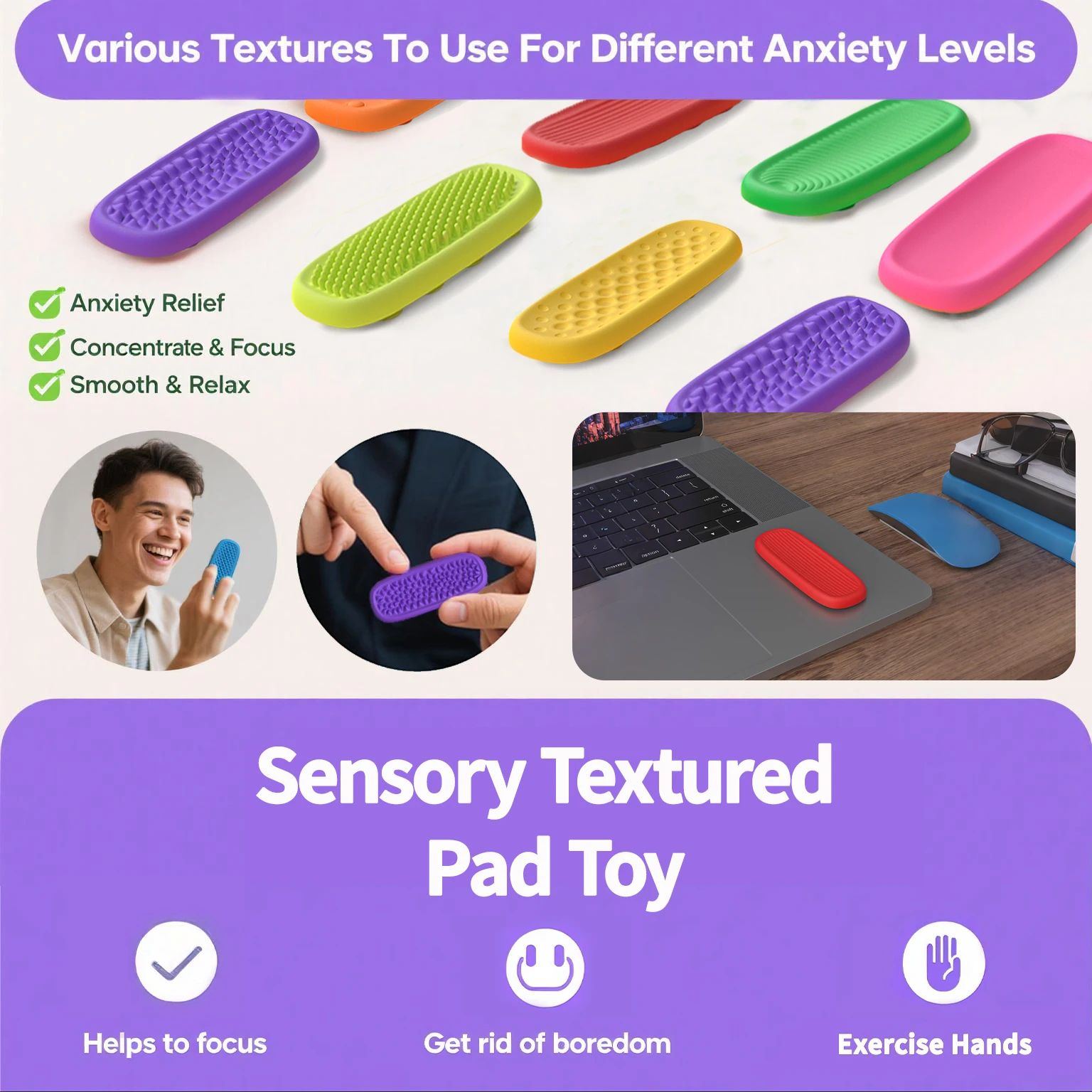 Silicone Sensory Strip Fidget Toy