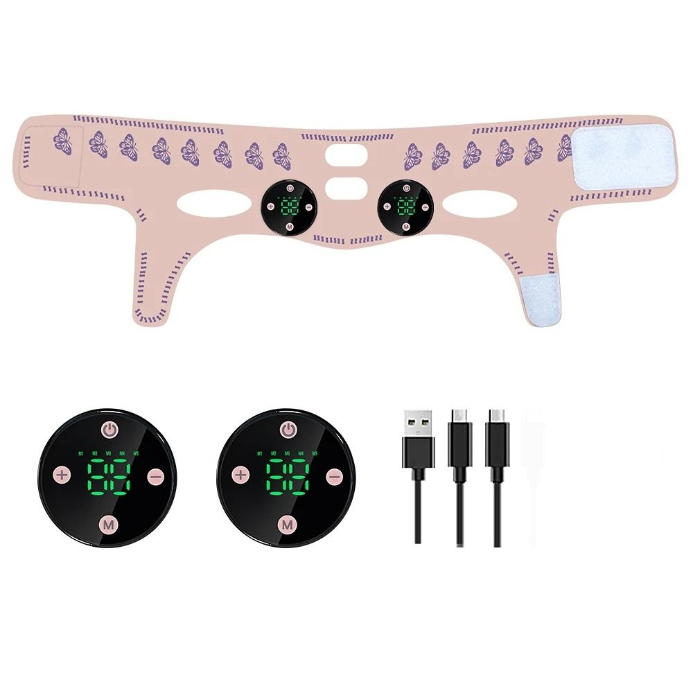 Rechargeable EMS Facial V-Line Lifting Massager – Double Chin & Cheek Contouring Mask