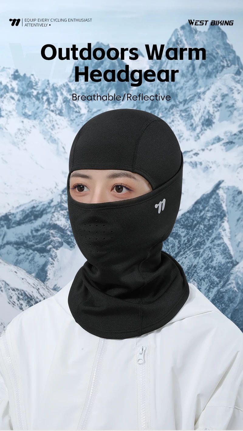 WEST BIKING Winter Fleece Balaclava Windproof Thermal Face Mask
