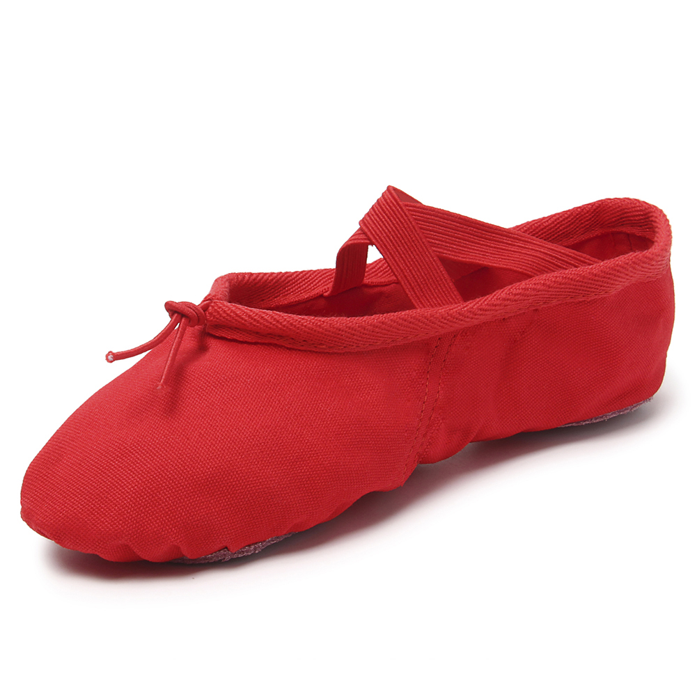 Canvas Flat Girls Ballet Shoes Black Pink Soft Ballet Belly Gym Yoga Practise Dance Shoes