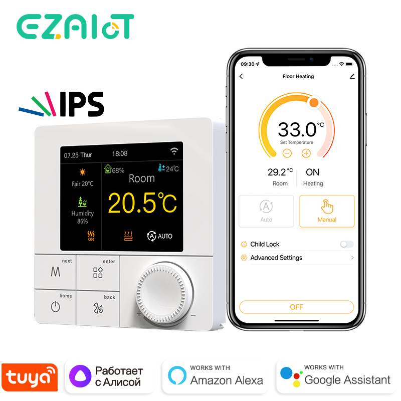 Smart WiFi Thermostat for Floor Heating Tuya App Alexa Google Home Control