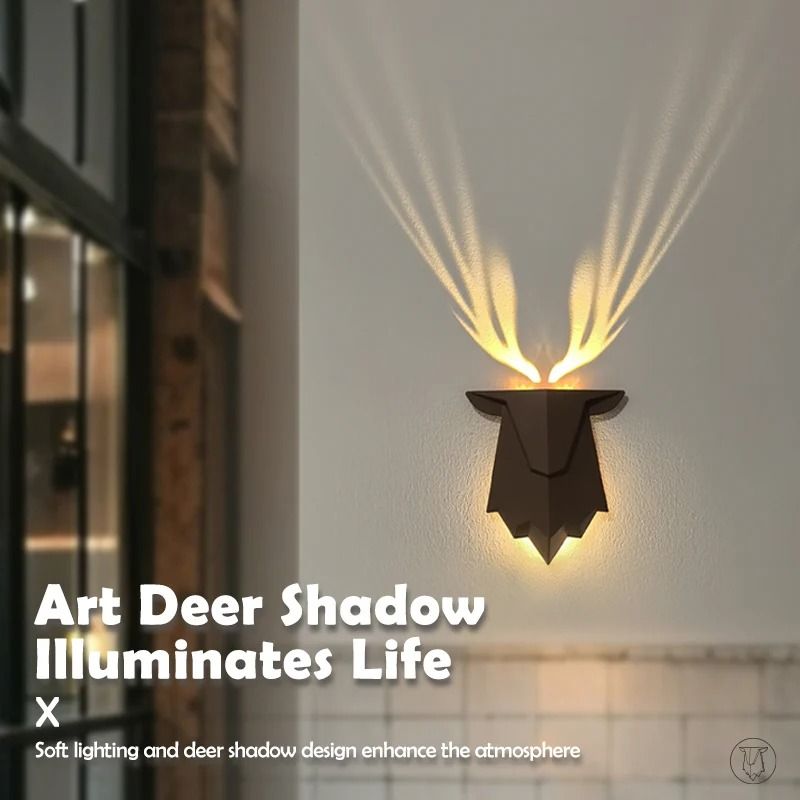 Rechargeable Deer Shadow Night Lamp with Adjustable Brightness