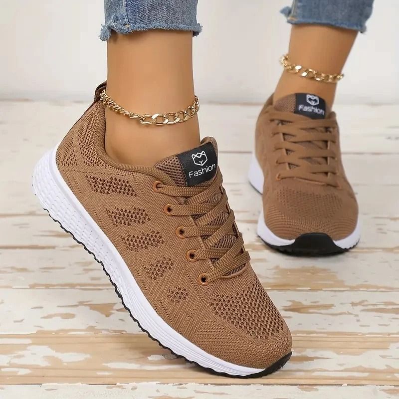 Womens Mesh Breathable Platform Sneakers Lightweight Casual Trainers