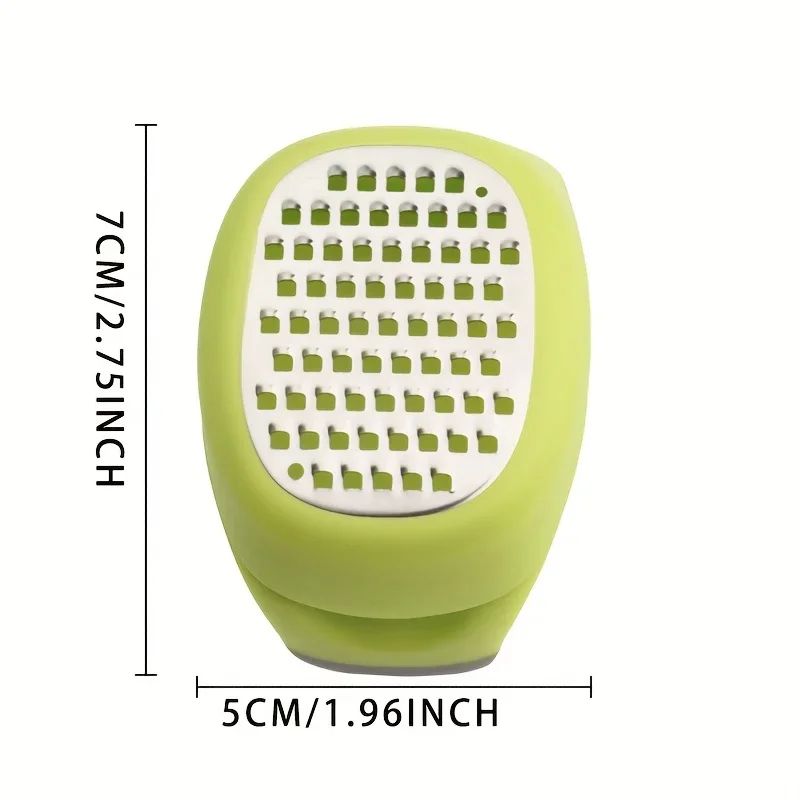 4-in-1 Stainless Steel Grater & Slicer – Lemon Zester, Cheese Grater, Garlic & Ginger Shredder Compact Kitchen Tool