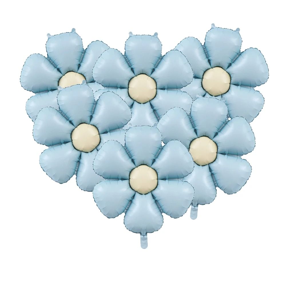 6-Piece Matte Candy Daisy Foil Balloon Set