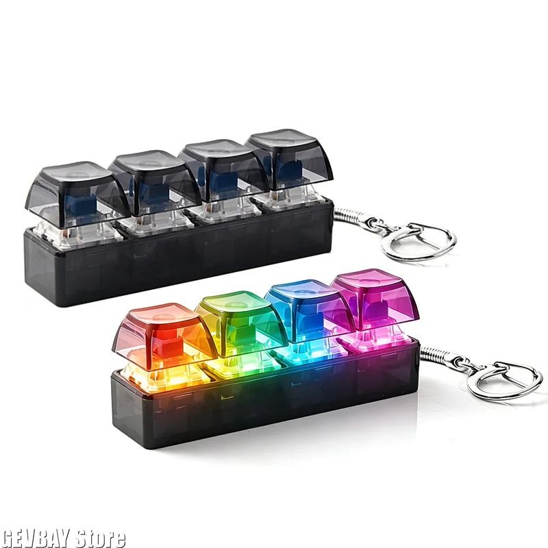 RGB Fingertip Mini Keyboard Fidget Toy for Stress Relief and Focus