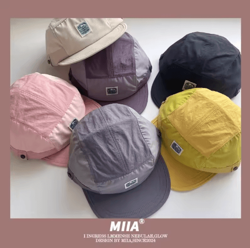 Japanese Retro 5-Panel Splicing Baseball Cap – Breathable Quick-Dry Summer Hat