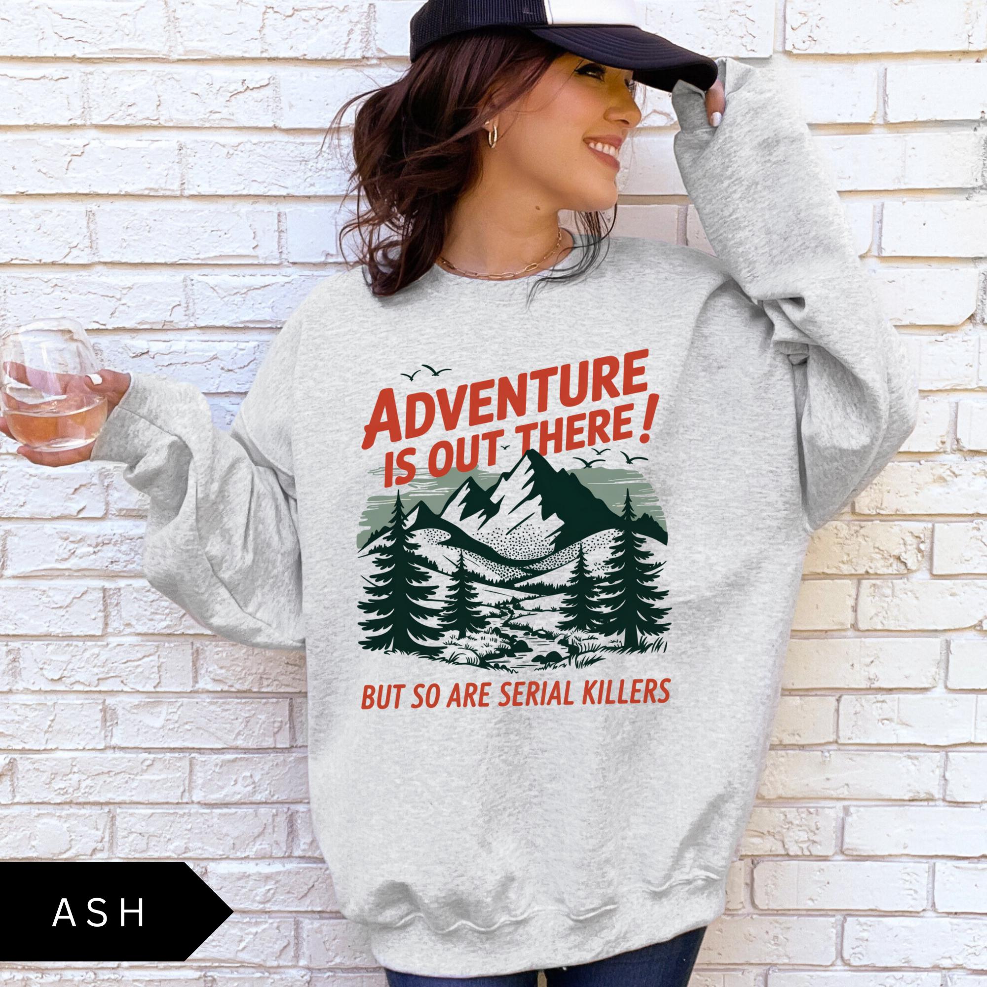 Out of Breath Hiking Society Sweatshirt, Funny Raccoon Shirt, Retro Hiking Sweatshirt, Camping Outdoorsy Nature Lover