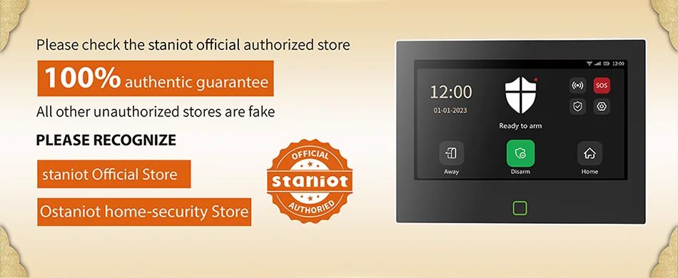 Staniot 7 inches Smart Home Alarm System – WiFi & 4G Tuya Security Kit with 120dB Siren, 5000mAh Battery, Alexa/Google