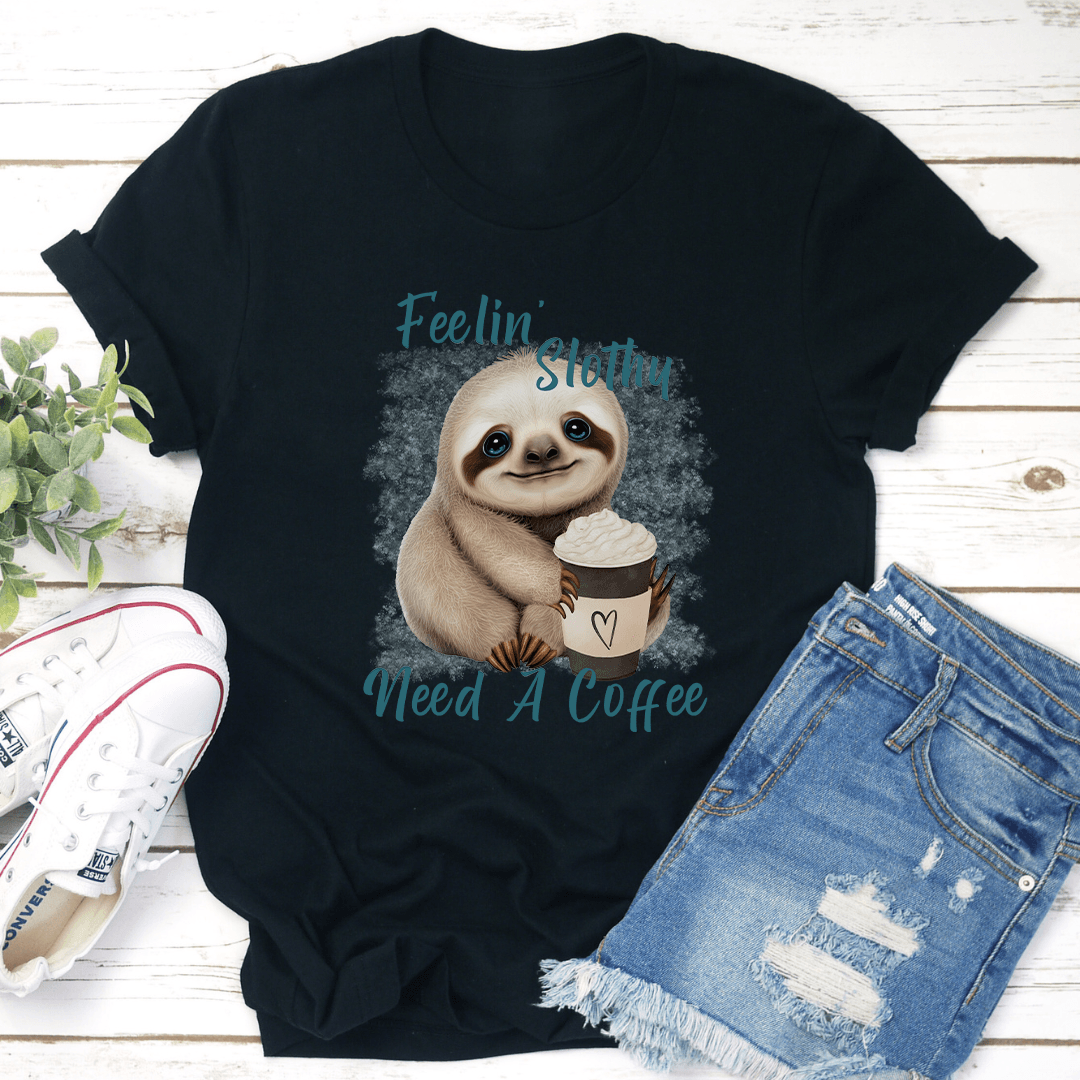Feelin Slothy Need A Coffee Tee