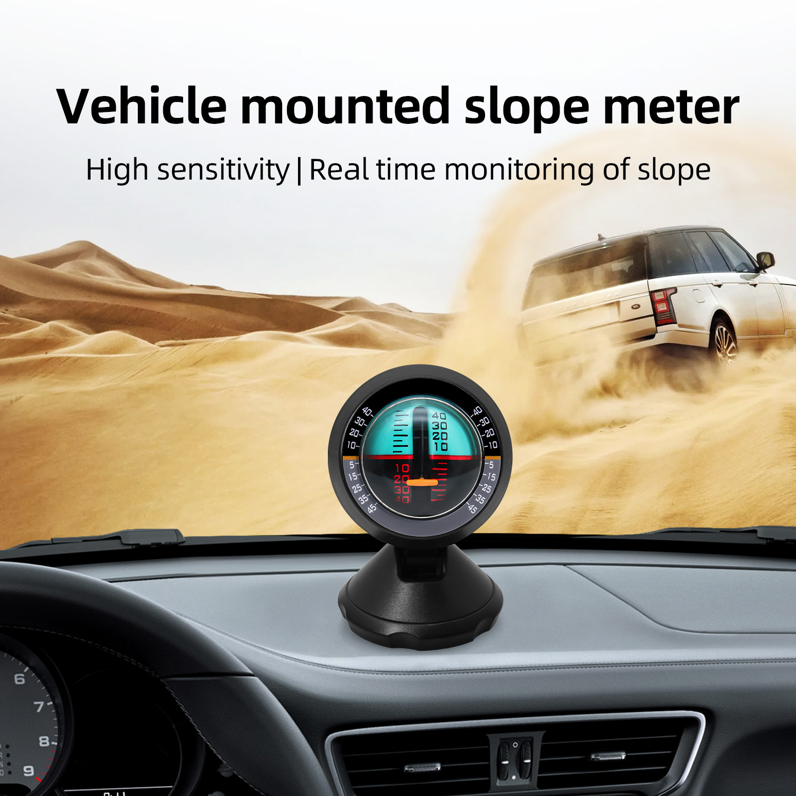 Universal Car Inclinometer Compass with Slope Meter High Precision Off Road Angle Gauge