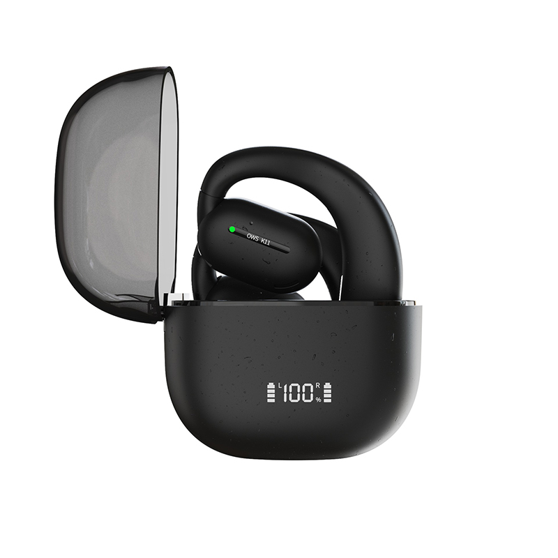 Wireless Bluetooth Earbuds with LED Display Stereo HIFI Binaural Hanging Ear Sports Long Battery Life
