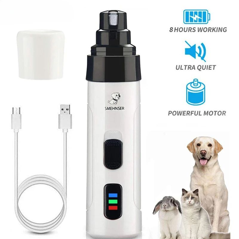 Electric Dog & Cat Nail Grinder – Quiet, Painless Professional Grooming Tool