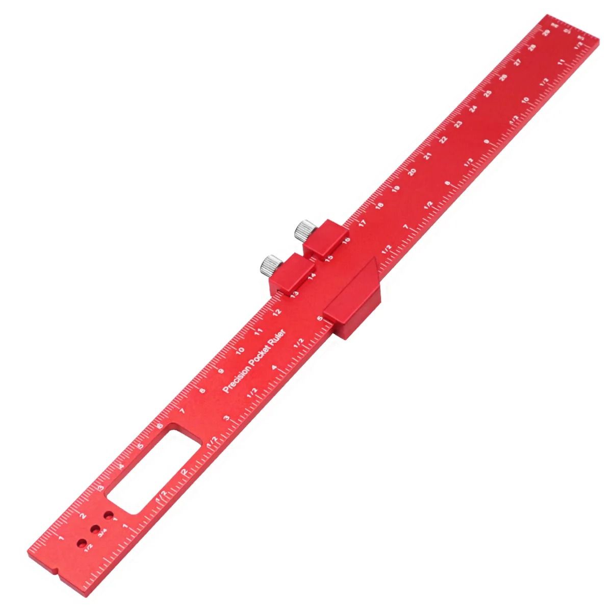 Precision Pocket T Track Scribing Ruler with Slide Stop