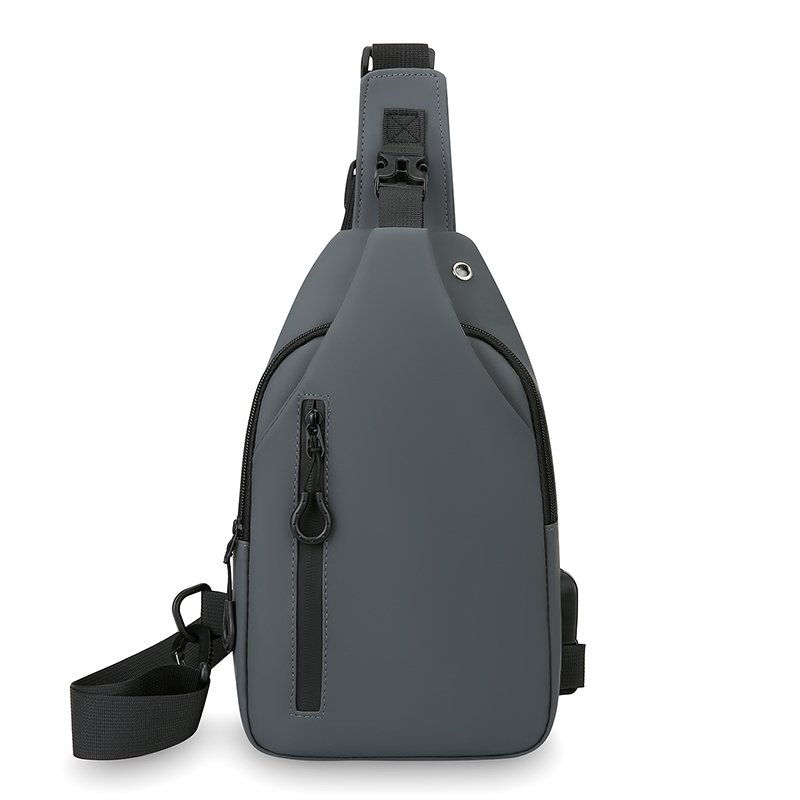 Large Capacity USB Charging Multifunctional Chest Bag, Fashionable Lightweight Crossbody Shoulder Bag for Commuters