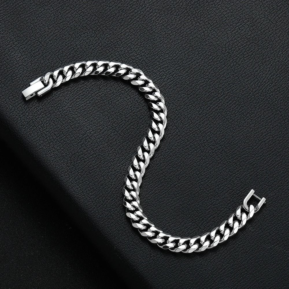 Titanium Steel Cuban Chain Bracelet 8mm
