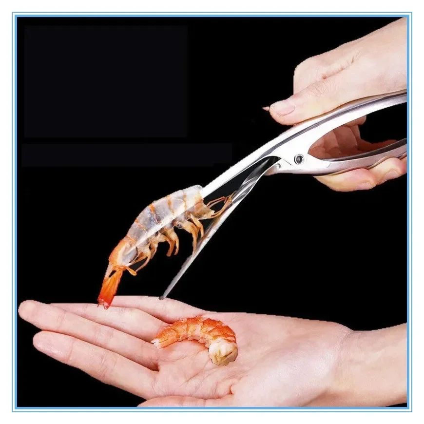 Stainless Steel Shrimp Peeler and Deveiner Tool for Prawns and Seafood