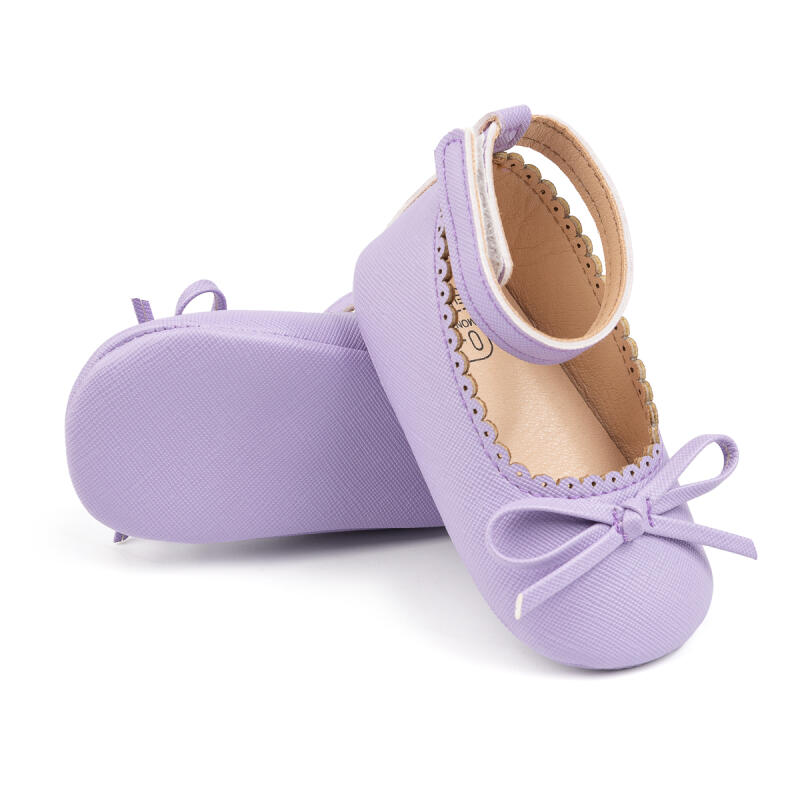 Girls New Baby Shoes Soft-soled Leather Bowknot Party Princess Shoes, Light Flat First Walkers, Anti-slip & Breathable