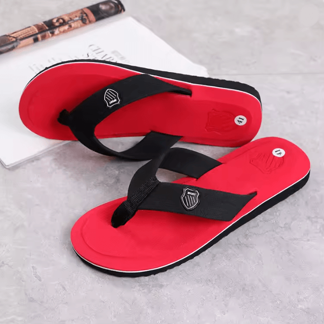 UrbanEase Mens Casual Flip Flops Non Slip Summer Beach Slides