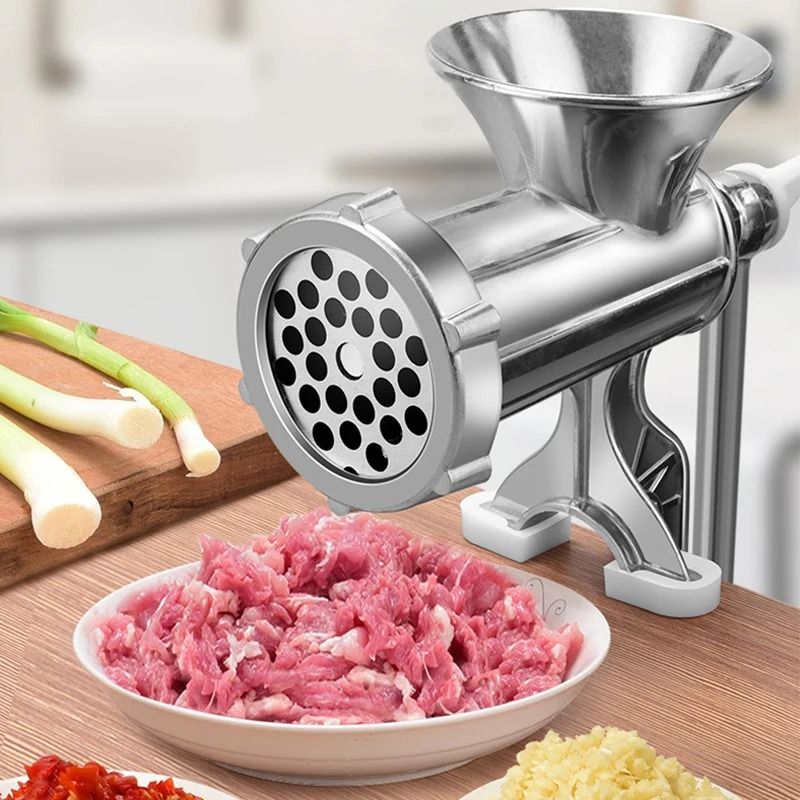 Manual Meat Grinder & Sausage Maker Machine with Heavy-Duty Aluminum Alloy Framework