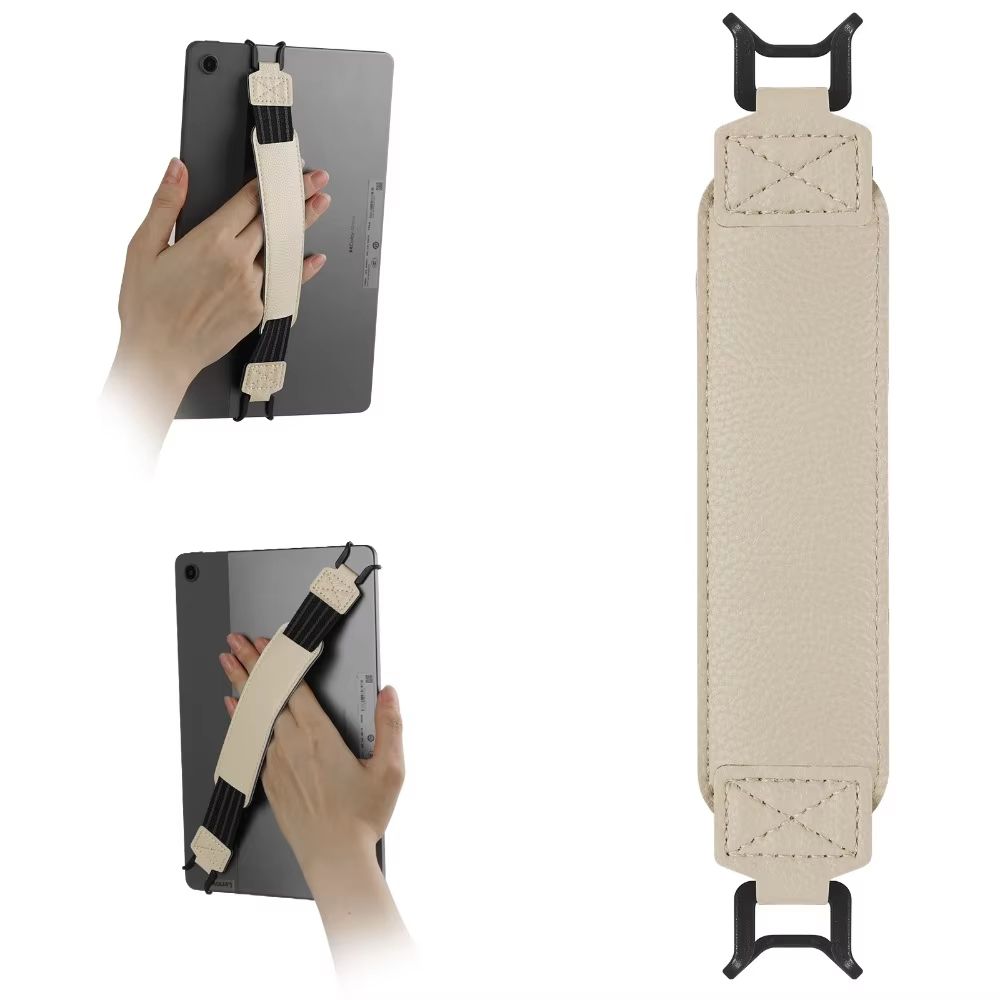 Universal Leather Tablet Hand Strap With Anti-Slip Finger Grip Holder